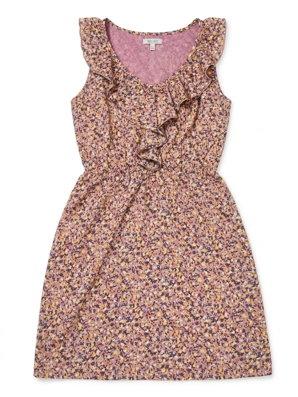 dELiA*s Pink Floral Ruffle Mini Dress